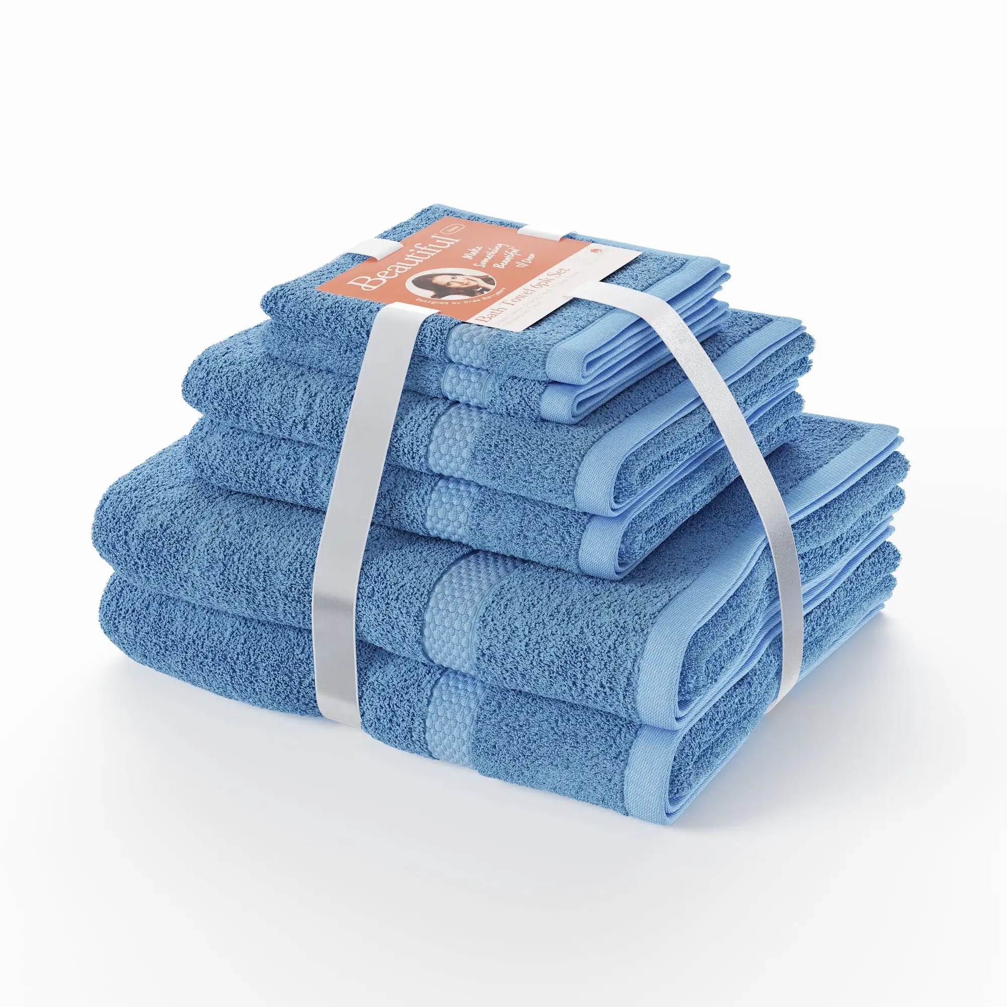 Dobby 6pk Towel Set, Contains 2 Bath, 2 Hand, 2 Wash - Winter Sky by Drew Barrymore
Dobby 6pk Towel Set, Contains 2 Bath, 2 Hand, 2 Wash - Winter Sky by Drew Barrymore