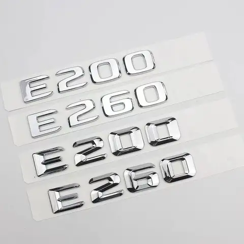 3D ABS Chrome Naklejka na tylny bagażnik samochodowy Emblemat E200 E260 E300 E320 Logo Do Mercedes E 200 260 300 320 W212 W213 W211