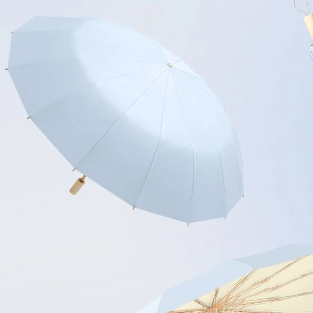 Ветрозащитный 16-костный зонт, солнцезащитный цветной гель, зонт двойного назначения, большой складной женский зонт с ручкой из искусственного дерева 
Ветрозащитный 16-костный зонт, солнцезащитный цветной гель, зонт двойного назначения, большой складной женский зонт с ручкой из искусственного дерева