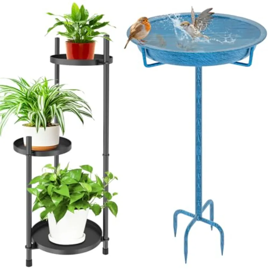 3 Tier Plant Stand Indoor and Metal Bird Bath for Outside Garden Birdbath Bowl Black Metal Corner Plant Stands and Birdbath for
3 Tier Plant Stand Indoor and Metal Bird Bath for Outside Garden Birdbath Bowl Black Metal Corner Plant Stands and Birdbath for