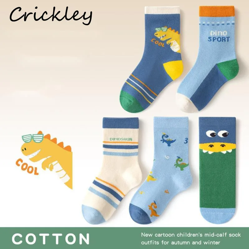 5 Pairs/Lot Cartoon Dinosaur Children Socks Cotton Knitted Soft Boys Socks Spring Autumn Comfortable Kids Socks
5 Pairs/Lot Cartoon Dinosaur Children Socks Cotton Knitted Soft Boys Socks Spring Autumn Comfortable Kids Socks