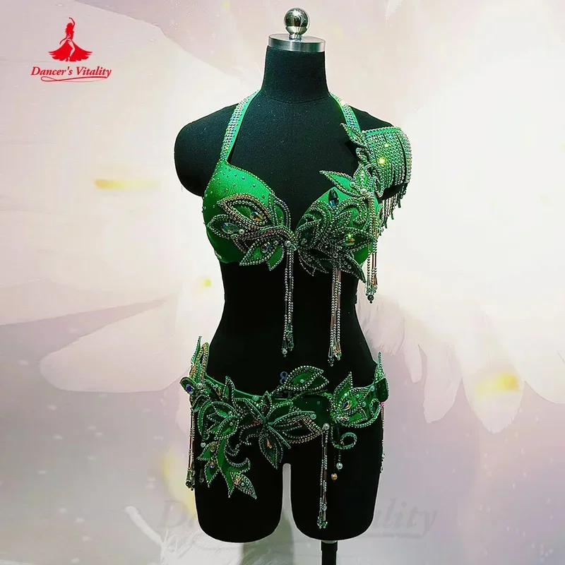 BellyDance Costume Suit Women's Customized Senior AB Stones Bra+Luxury Rhinestones Belt 2pcs Oriental Dance Performance Clothing
BellyDance Costume Suit Women's Customized Senior AB Stones Bra+Luxury Rhinestones Belt 2pcs Oriental Dance Performance Clothing