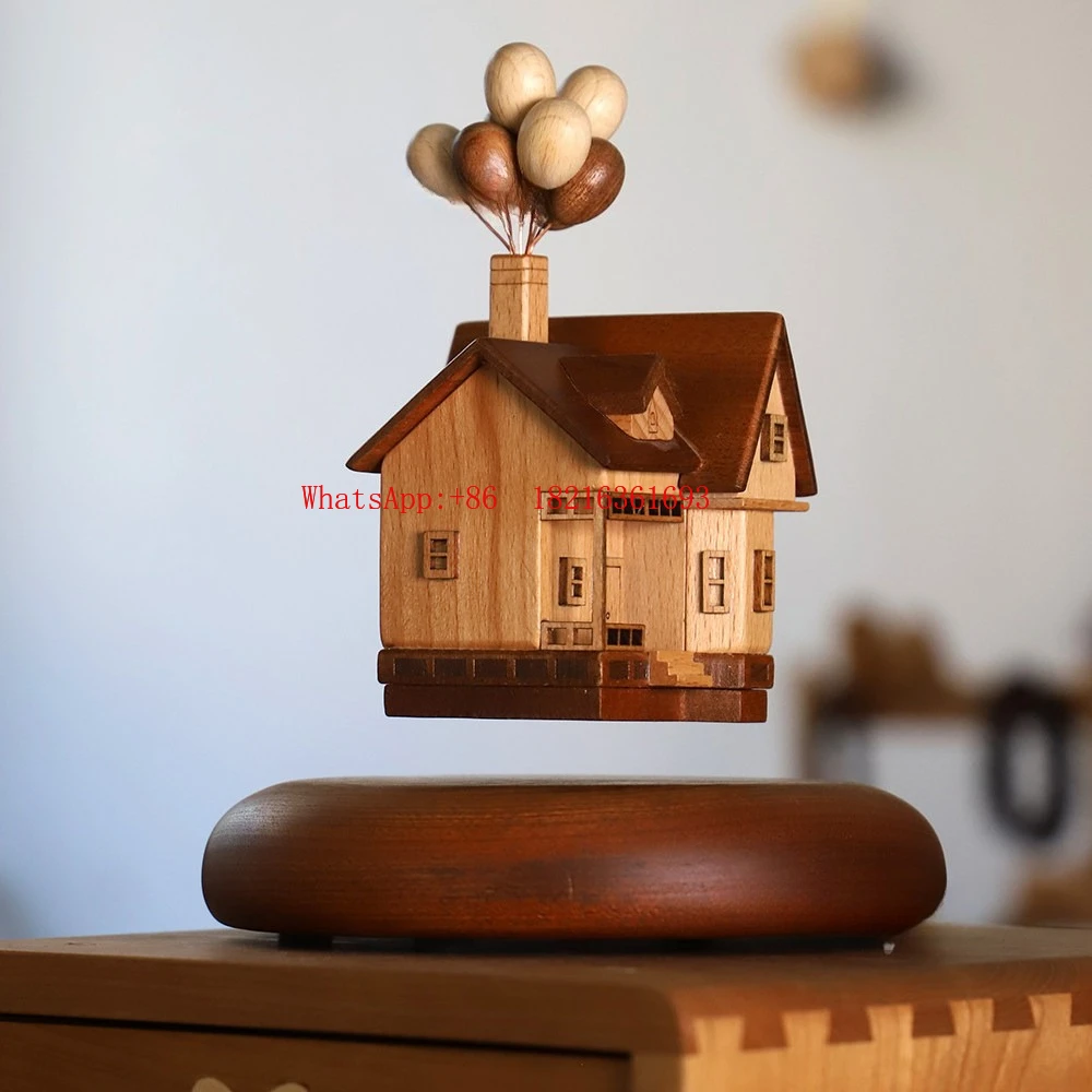 High-end Office Desktop Magnetic Levitation Ornament Wooden Creative Balloon Wooden House
High-end Office Desktop Magnetic Levitation Ornament Wooden Creative Balloon Wooden House