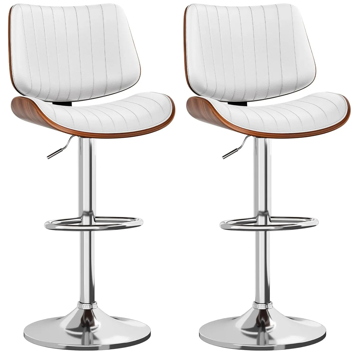 Bar Stools Set of 2, Adjustable Swivel Barstools for Kitchen Island, Upholstered Counter Height with High Backrest for Kitchen I
Bar Stools Set of 2, Adjustable Swivel Barstools for Kitchen Island, Upholstered Counter Height with High Backrest for Kitchen I