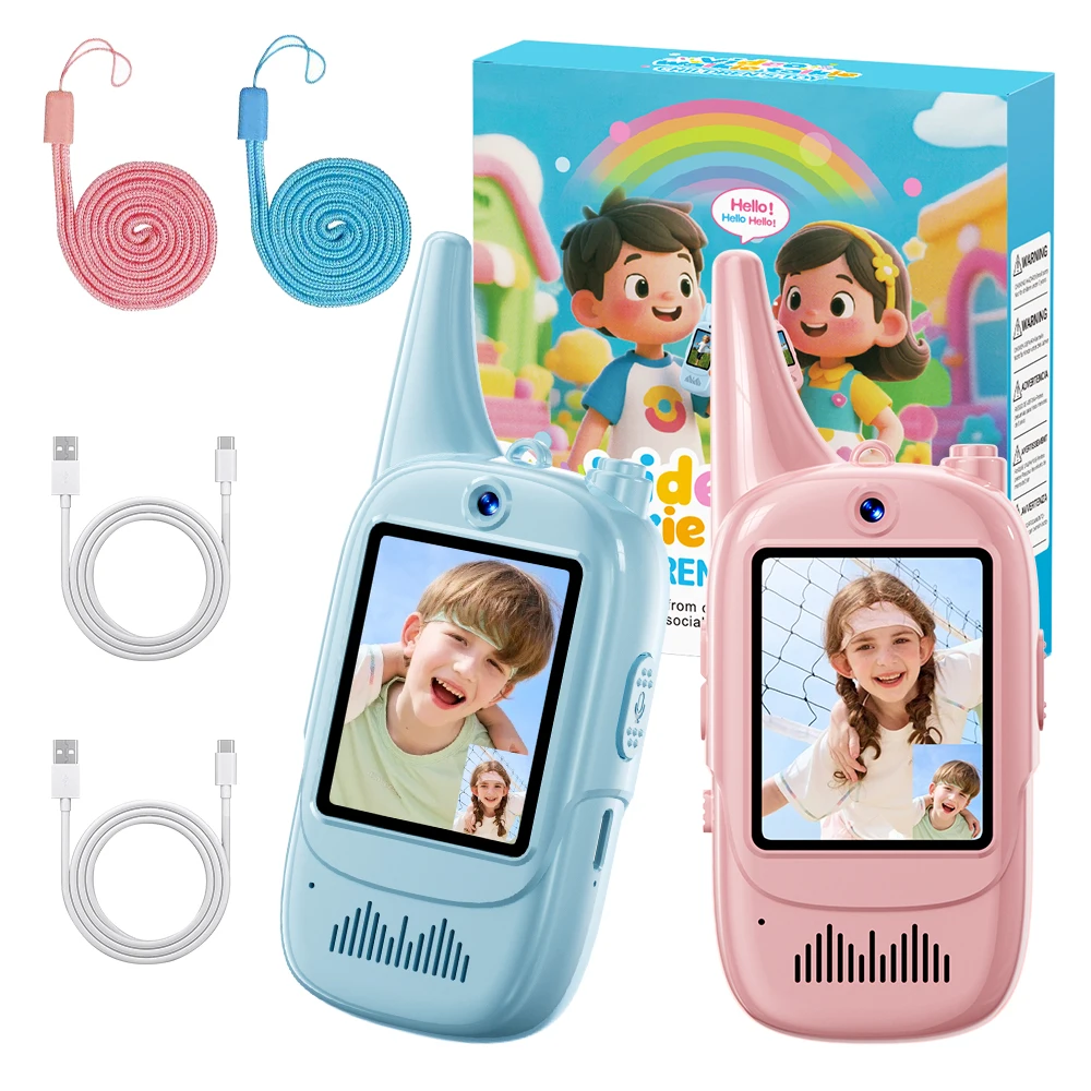 Children's Video Screen Walkie-Talkie 2-Piece Set, Rechargeable Toddler Toy, with High-Definition Camera and Sound Change Functi
Children's Video Screen Walkie-Talkie 2-Piece Set, Rechargeable Toddler Toy, with High-Definition Camera and Sound Change Functi