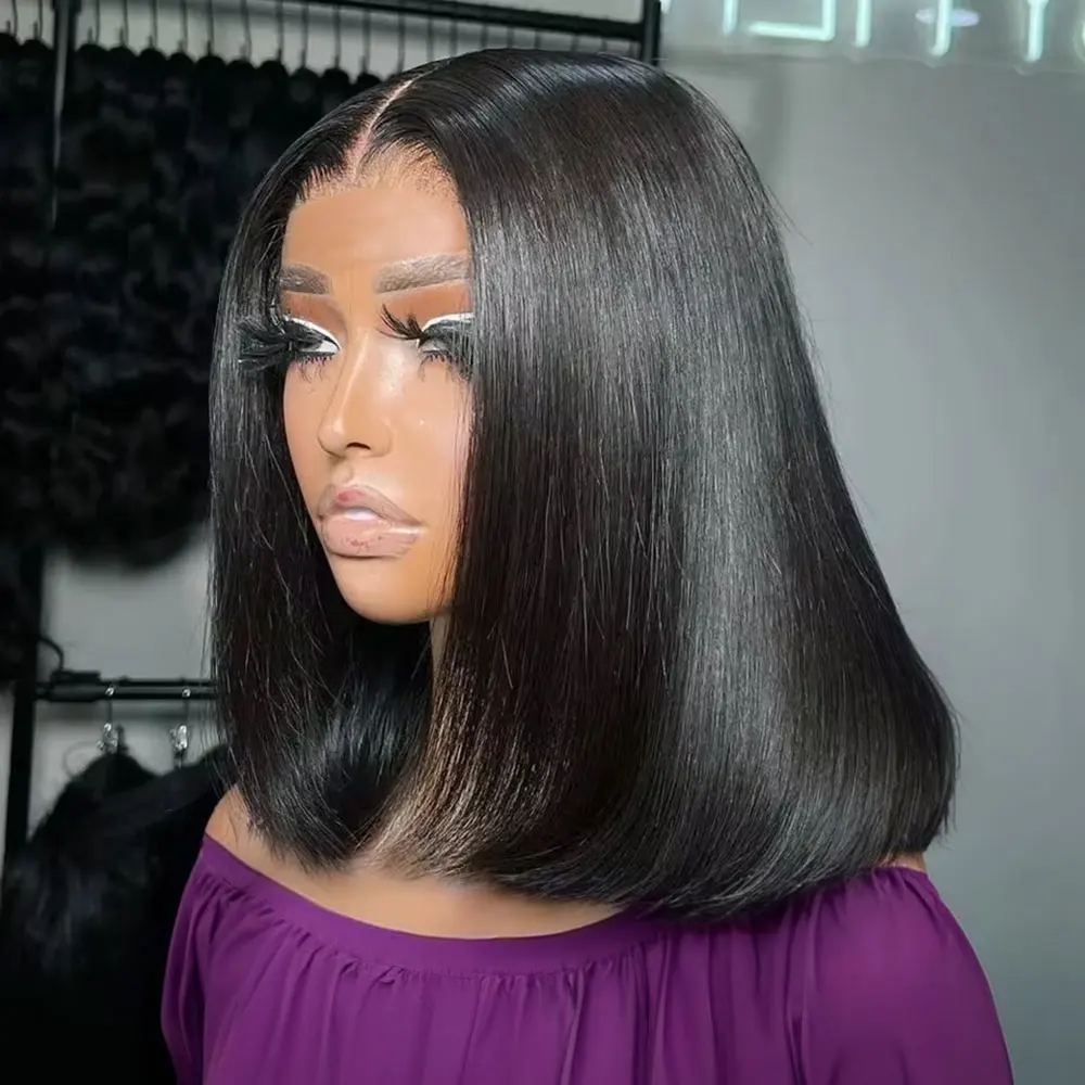 250% Density16 Inch Wear Go Short Straight 4x4 13x4 Glueless Bob Wig Human Hair 7x5 Bob Lace Front Wig For Women Pre Cut No Glue
250% Density16 Inch Wear Go Short Straight 4x4 13x4 Glueless Bob Wig Human Hair 7x5 Bob Lace Front Wig For Women Pre Cut No Glue
