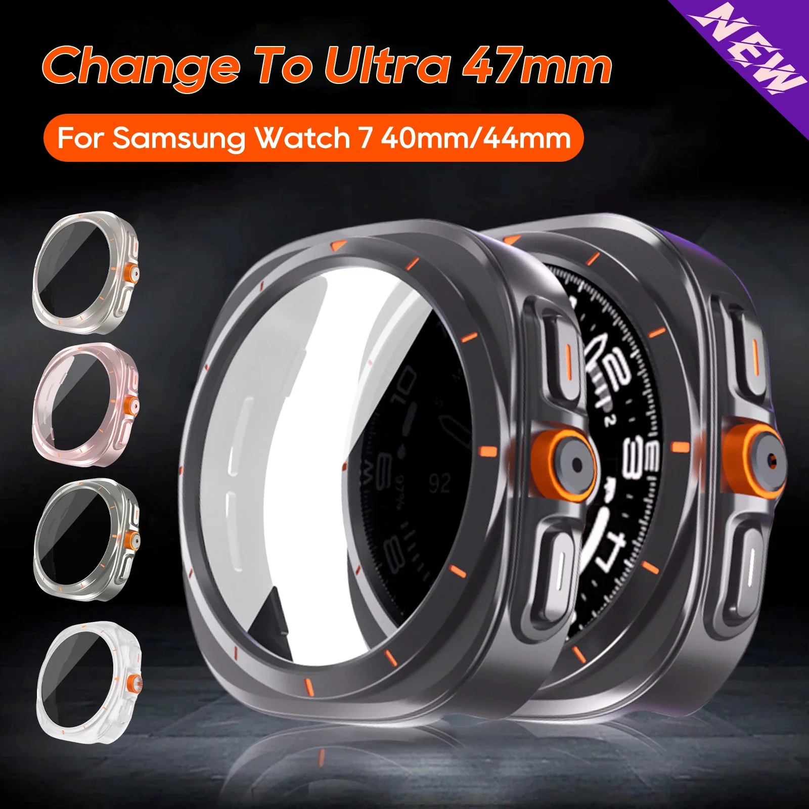 Screen Protector Case for Samsung Galaxy Watch 7 40mm 44mm Matte Hard PC Case+ Tempered Glass Full Protective Cover Bumper
Screen Protector Case for Samsung Galaxy Watch 7 40mm 44mm Matte Hard PC Case+ Tempered Glass Full Protective Cover Bumper