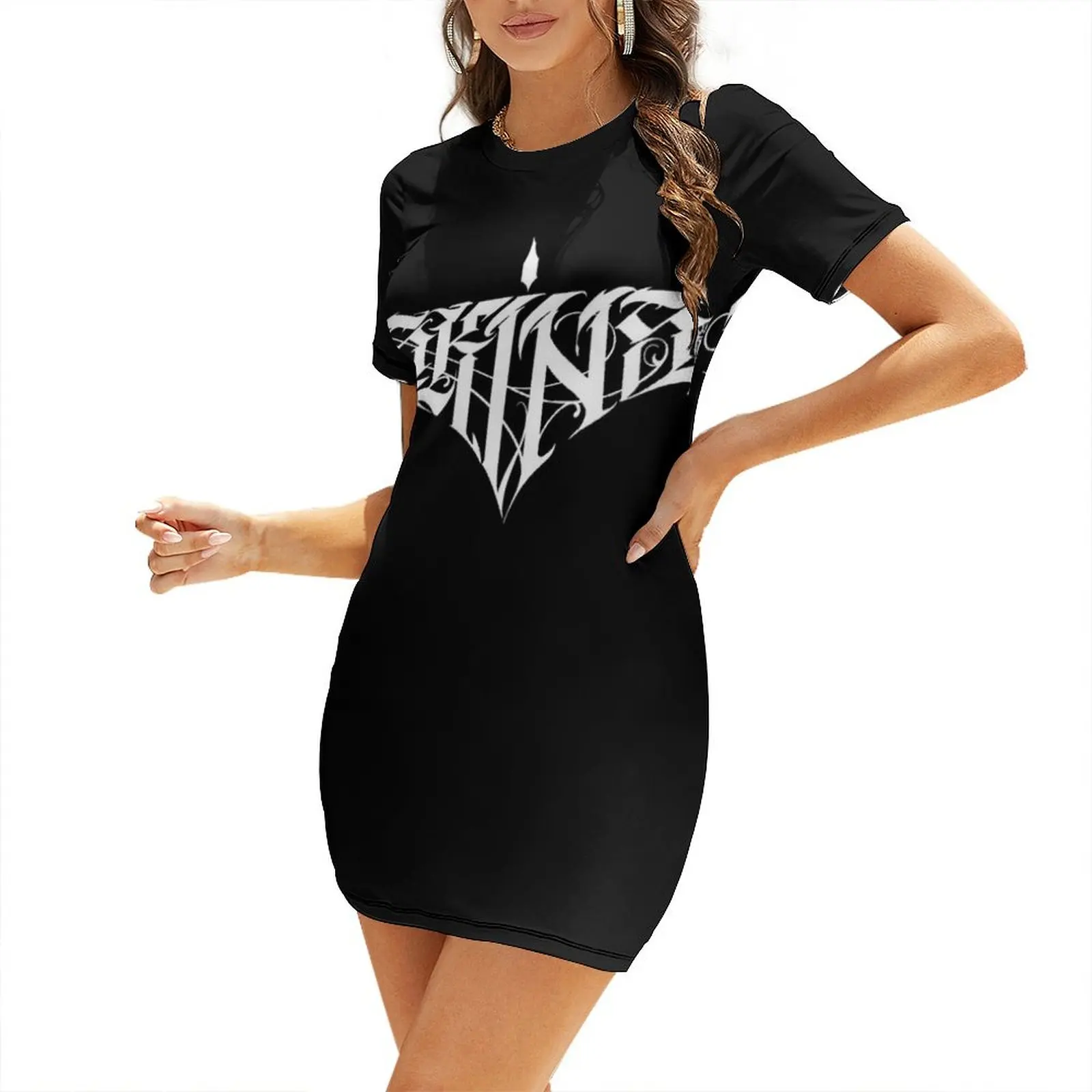 Alternative logo of Skins Tattoo and Piercing Studio Short Sleeved Dress evening dress Summer skirt
Alternative logo of Skins Tattoo and Piercing Studio Short Sleeved Dress evening dress Summer skirt