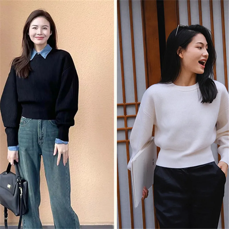 Женский пуловер с круглым вырезом из 100% шерсти Merino, свободный толстый осенне-зимний повседневный модный вязаный кашемировый свитер
Женский пуловер с круглым вырезом из 100% шерсти Merino, свободный толстый осенне-зимний повседневный модный вязаный кашемировый свитер