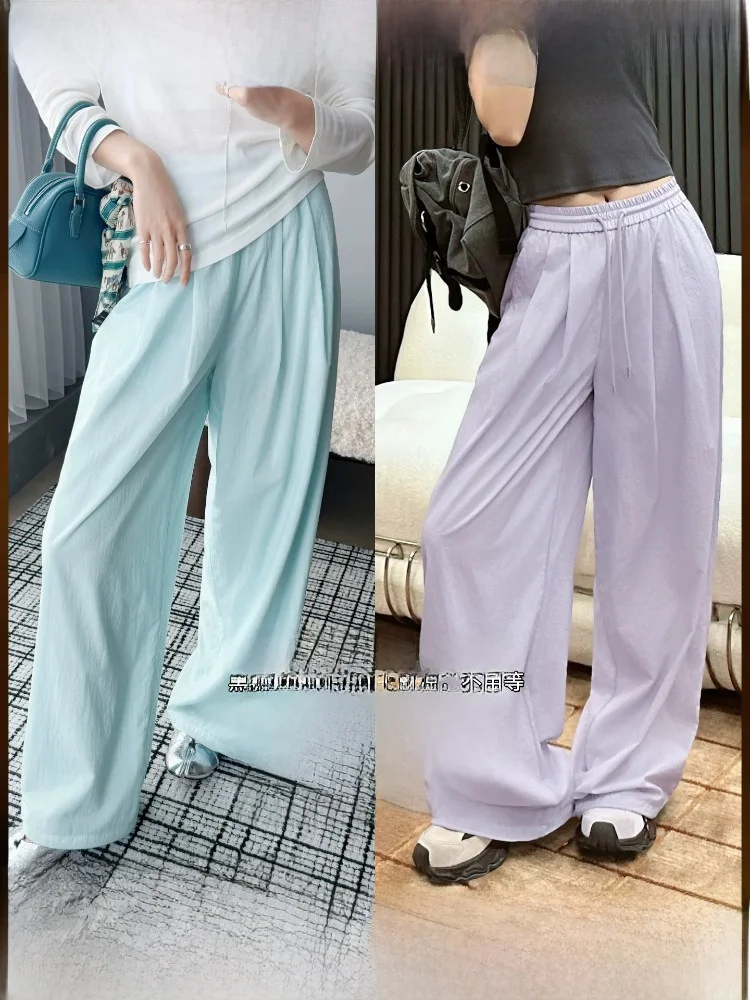 MeiYang Airy Texture Wide Leg Pants Casual High Waist Nylon Fabric Pocket Detail Sun Protection Loose Fit Ladies Trousers
MeiYang Airy Texture Wide Leg Pants Casual High Waist Nylon Fabric Pocket Detail Sun Protection Loose Fit Ladies Trousers