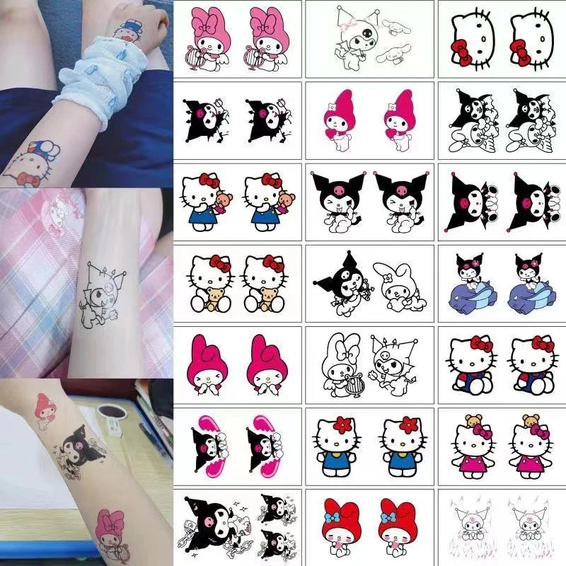 21Pcs Sanrio Hello Kitty Tattoo Sticker Cute Cartoon My Melody Kuromi Disposable Stickers Fashion Charm Girl&Child Holiday Gifts
21Pcs Sanrio Hello Kitty Tattoo Sticker Cute Cartoon My Melody Kuromi Disposable Stickers Fashion Charm Girl&Child Holiday Gifts
