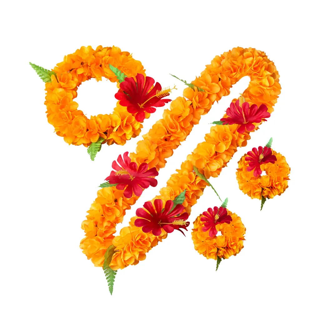 4pcs Simulation Floral Wreath Set Realistic Hawaiian Leis Luau Party Supplies Headband Necklace Bracelets Travel Accessories
4pcs Simulation Floral Wreath Set Realistic Hawaiian Leis Luau Party Supplies Headband Necklace Bracelets Travel Accessories