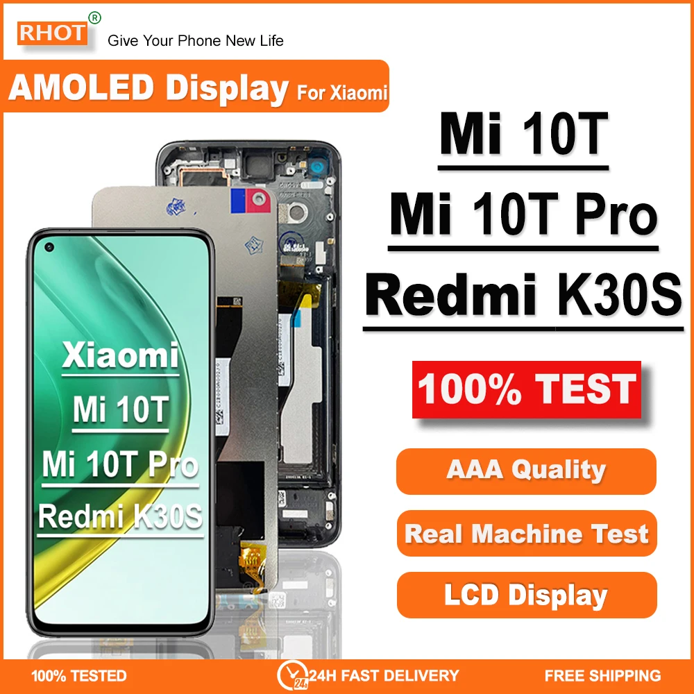 For XIAOMI Mi 10T 5G LCD Mi 10T Pro LCD 6.67" LCD Touch Screen Digitizer Assembly For Xiaomi Redmi K30S LCD Display Replacement
For XIAOMI Mi 10T 5G LCD Mi 10T Pro LCD 6.67" LCD Touch Screen Digitizer Assembly For Xiaomi Redmi K30S LCD Display Replacement