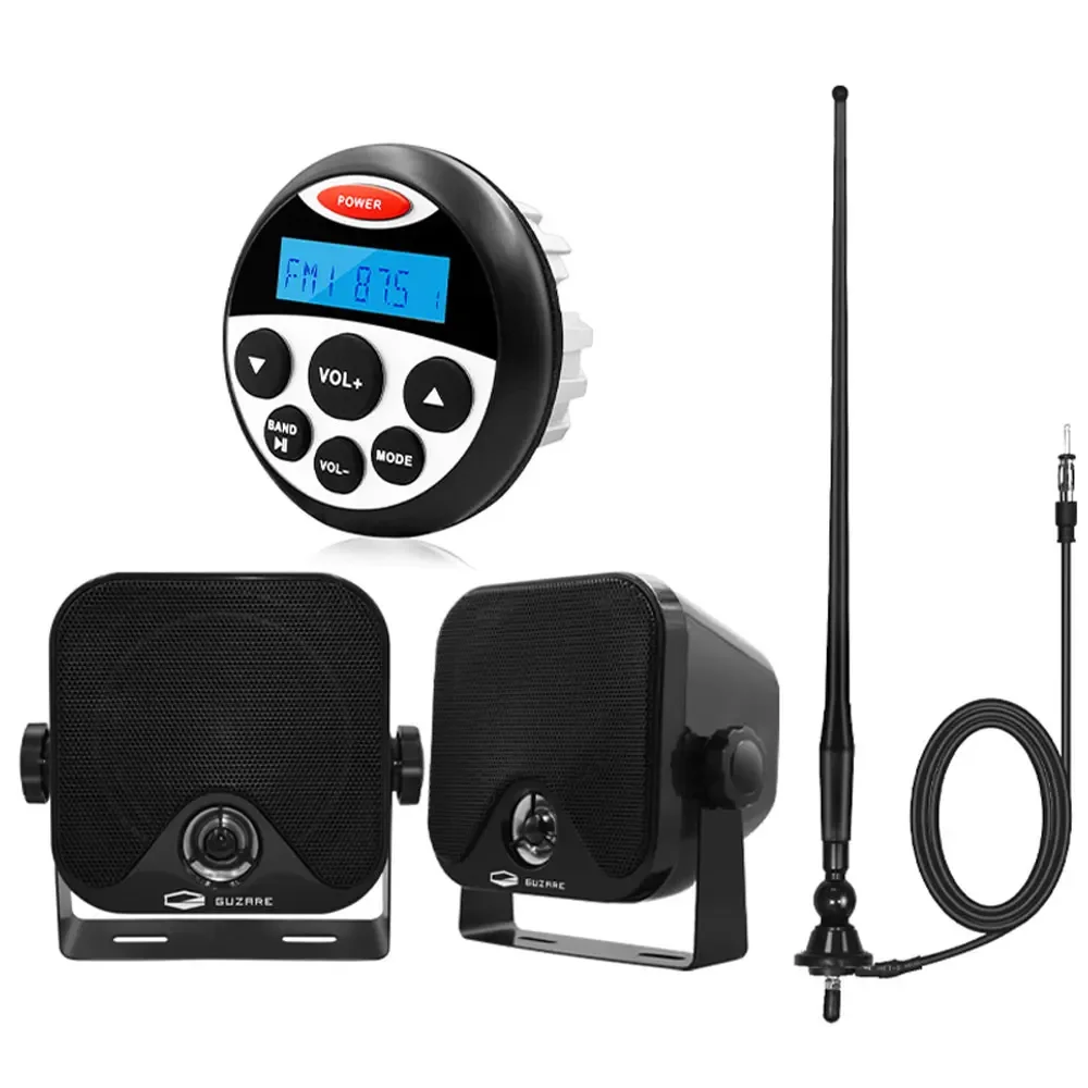 Marine Bluetooth Stereo Radio FM AM MP3 Player Audio+4 Inch Marine Waterproof Outdoor Speaker+Antenna For Boat ATV UTV
Marine Bluetooth Stereo Radio FM AM MP3 Player Audio+4 Inch Marine Waterproof Outdoor Speaker+Antenna For Boat ATV UTV