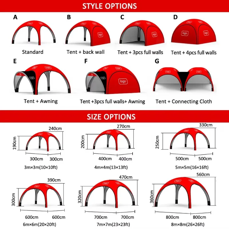 KCCE Outdoor Exhibition Air Dome Tent Advertising Inflatable Patio Event Tent Logo Inflatable Tent
KCCE Outdoor Exhibition Air Dome Tent Advertising Inflatable Patio Event Tent Logo Inflatable Tent