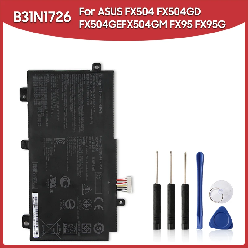New Replacement Battery B31N1726 For ASUS FX505G FX504G FX95G FX86 FX80G FX80GD8750-1 FX504GE TUF FX505 FX80G 48Wh Long Lifespan
New Replacement Battery B31N1726 For ASUS FX505G FX504G FX95G FX86 FX80G FX80GD8750-1 FX504GE TUF FX505 FX80G 48Wh Long Lifespan