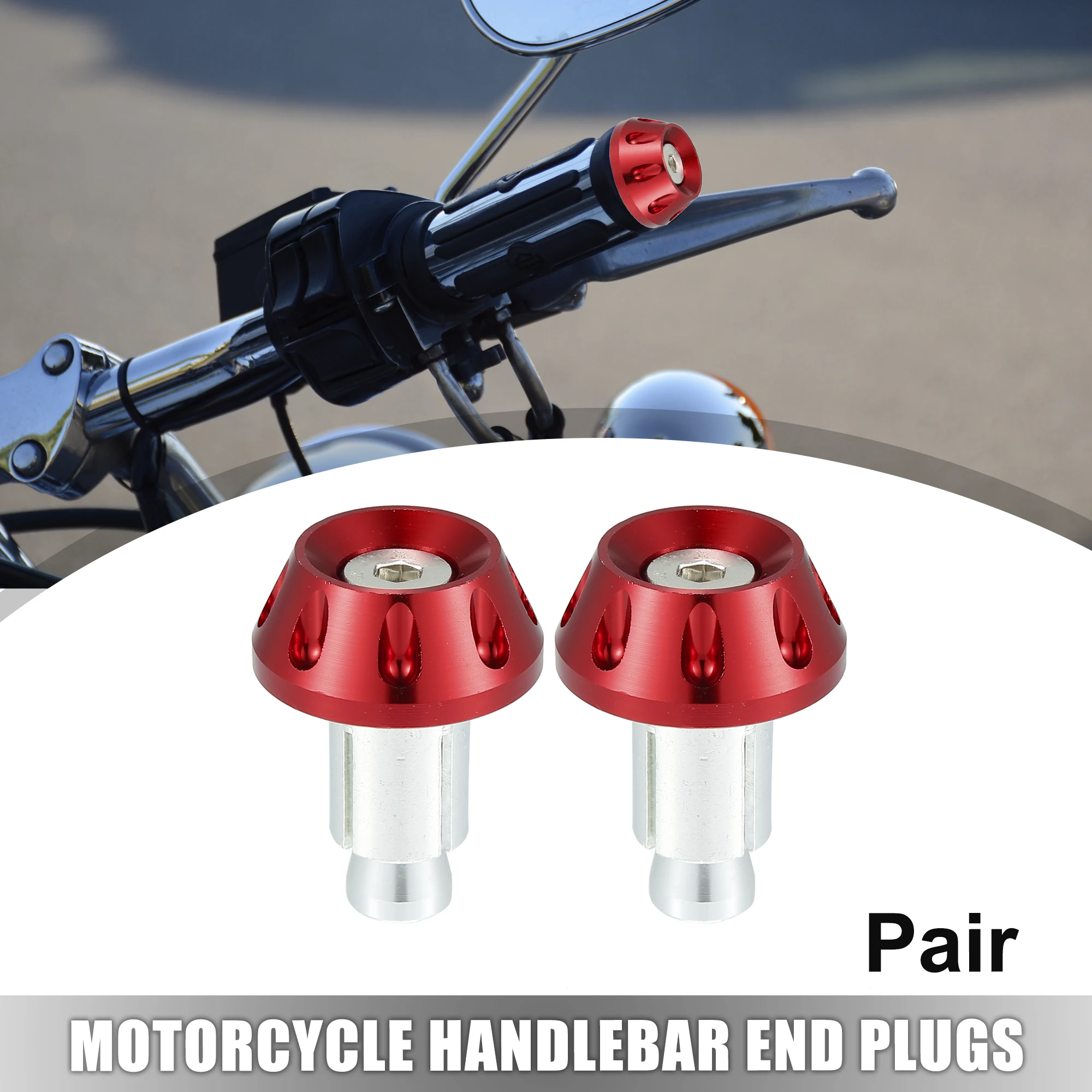 Motoforti 1 Pair Motorcycle Handlebar End Plugs 7/8" 22mm Universal Aluminum Alloy Handle Bar End Plugs Caps
Motoforti 1 Pair Motorcycle Handlebar End Plugs 7/8" 22mm Universal Aluminum Alloy Handle Bar End Plugs Caps