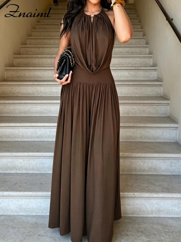 Znaiml Casual Vacation Paarty Outfits for Woman Halter Backless Bodysuits Tops and Wide Leg Pants 2 Pieces Sets Female Trousers
Znaiml Casual Vacation Paarty Outfits for Woman Halter Backless Bodysuits Tops and Wide Leg Pants 2 Pieces Sets Female Trousers
