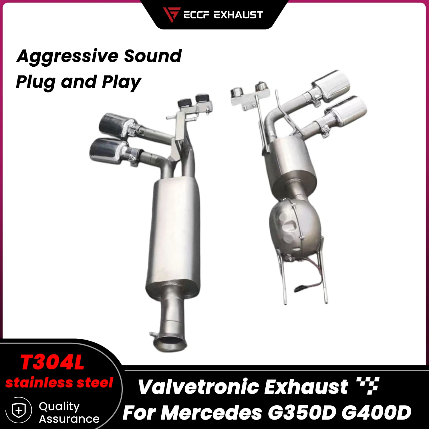Active Sound Exhaust System Stainless Steel ECCF for Mercedes G350D G400D Sound Simulator Remote Control
Active Sound Exhaust System Stainless Steel ECCF for Mercedes G350D G400D Sound Simulator Remote Control