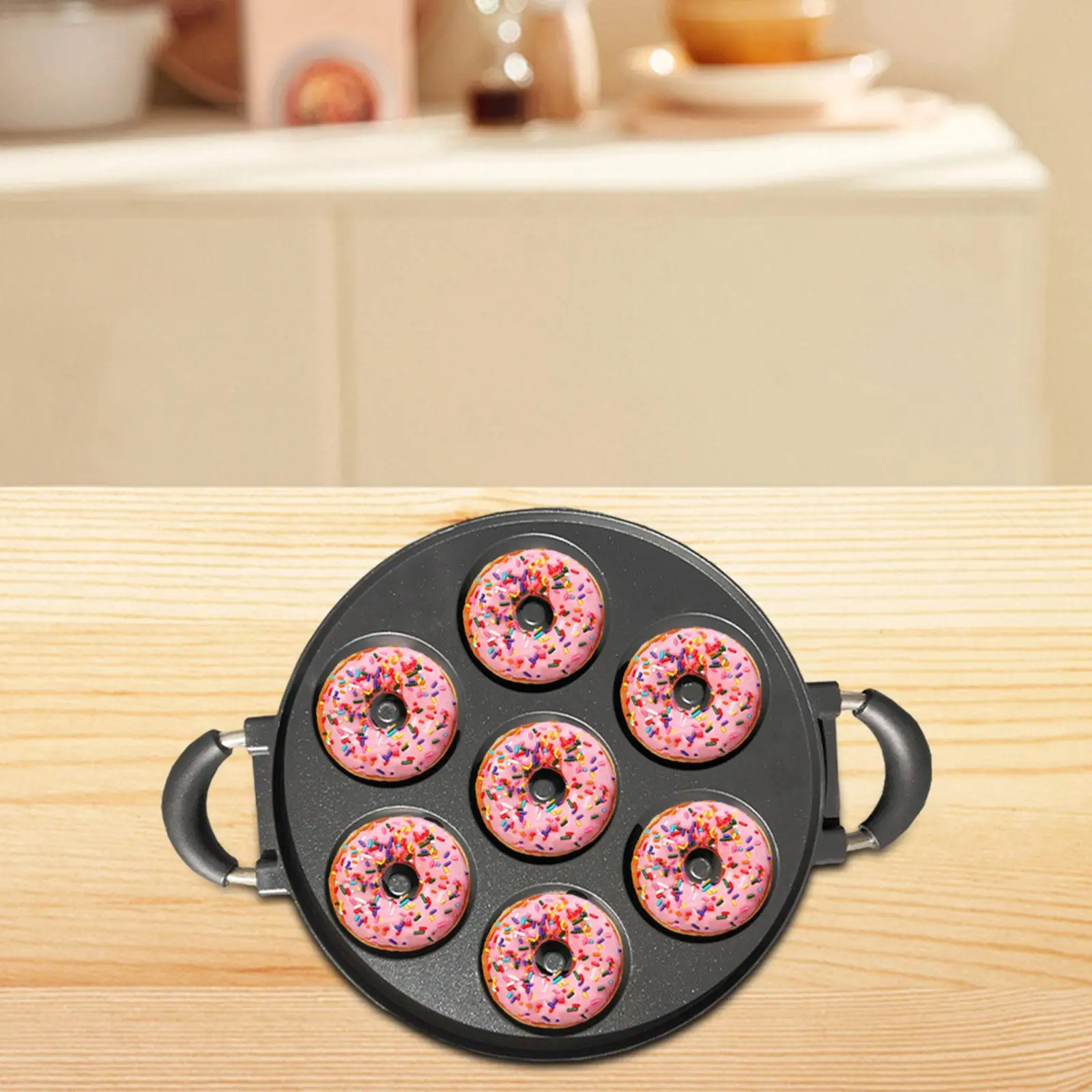 Donut Maker Pan Multipurpose Anti Scald Homemade Stovetop Baking Pan Donut Baking Pan for Snack Household Donut Party Tea Party
Donut Maker Pan Multipurpose Anti Scald Homemade Stovetop Baking Pan Donut Baking Pan for Snack Household Donut Party Tea Party