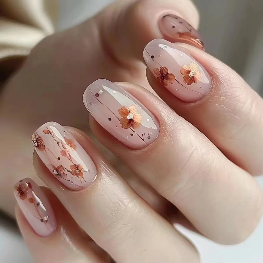 Hot-selling gentle temperament manicure, elegant foundation small flower nail patch, literary style wearing nail piece
Hot-selling gentle temperament manicure, elegant foundation small flower nail patch, literary style wearing nail piece