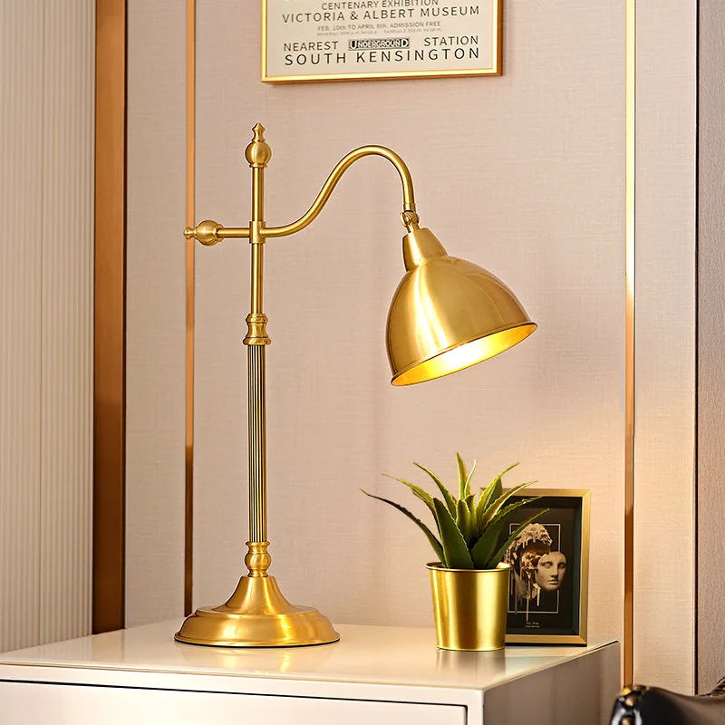 */* Полностью медная настольная лампа в американском стиле ретро, прикроватная лампа для спальни, работы, офиса, специальный кабинет, настольное украшение для чтения, защита глаз
*/* Полностью медная настольная лампа в американском стиле ретро, прикроватная лампа для спальни, работы, офиса, специальный кабинет, настольное украшение для чтения, защита глаз