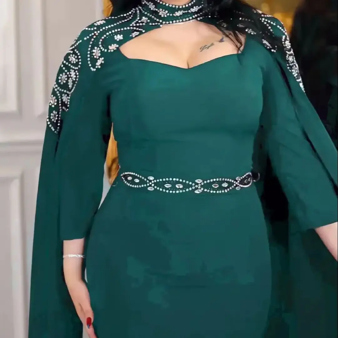 Eid Djellaba Saudi Arabic Robe Ramadan Abaya Diamonds Cape Cloak Evening Party Dress Morocco Kaftan Dubai Abayas Muslim Dresses
Eid Djellaba Saudi Arabic Robe Ramadan Abaya Diamonds Cape Cloak Evening Party Dress Morocco Kaftan Dubai Abayas Muslim Dresses