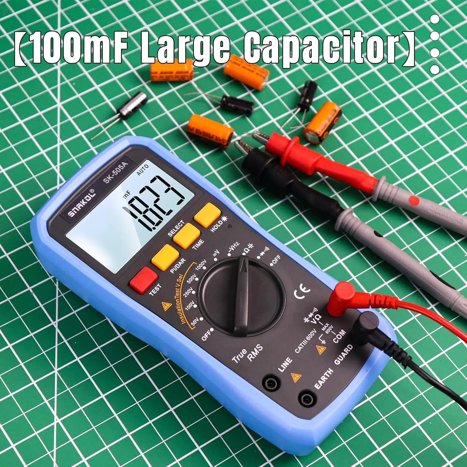 2-in-1 Digital Multimeter & Insulation Resistance Tester, 1000V Megohmmeter, AC/DC Voltmeter & Resistor Meter
2-in-1 Digital Multimeter & Insulation Resistance Tester, 1000V Megohmmeter, AC/DC Voltmeter & Resistor Meter