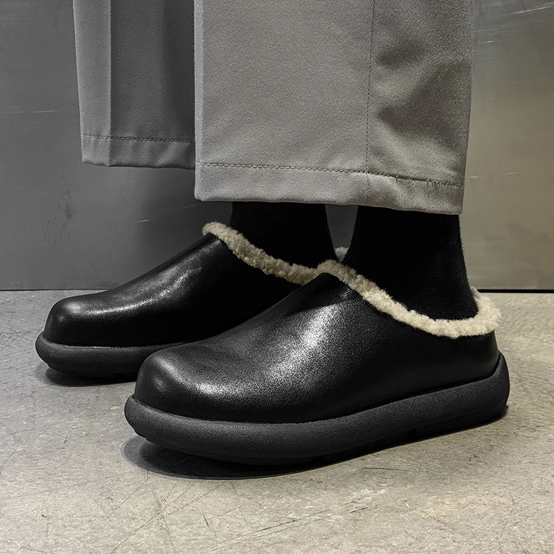 Winter Men Soled Fashionable Loafers Men Casual Comfortable Warm Flip-top Office Shoes Couple Shoes Sizes 38-46 Men Shoes
Winter Men Soled Fashionable Loafers Men Casual Comfortable Warm Flip-top Office Shoes Couple Shoes Sizes 38-46 Men Shoes