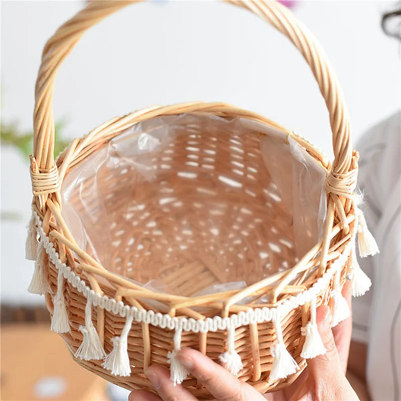 ABRB-3X Woven Storage Basket And Ribbon Wedding Flower Girl Baskets Wicker Rattan Flower Basket For Home Garden Decor
ABRB-3X Woven Storage Basket And Ribbon Wedding Flower Girl Baskets Wicker Rattan Flower Basket For Home Garden Decor