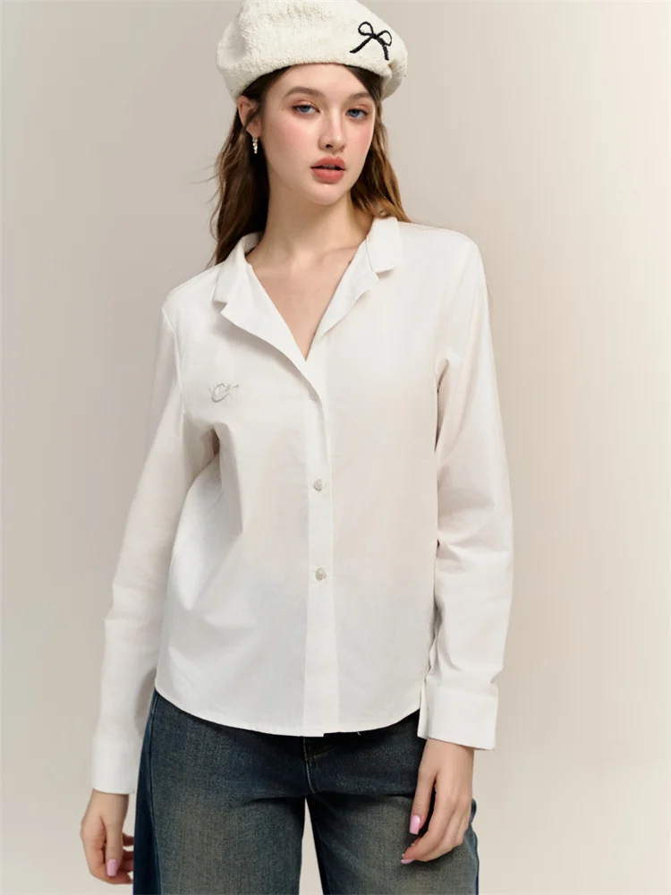 Женская блузка CHILL ZOEY с длинным рукавом, вышивкой, V-образным вырезом, прямого кроя, из хлопка, для офиса, весенняя новинка
Женская блузка CHILL ZOEY с длинным рукавом, вышивкой, V-образным вырезом, прямого кроя, из хлопка, для офиса, весенняя новинка