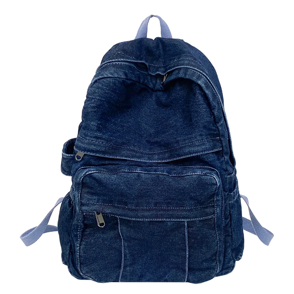 Women Jeans Shoulder Bag Large Capacity Denim Simple Backpack Adjustable Strap Laptop Backpack Female Daily Backpack 
Women Jeans Shoulder Bag Large Capacity Denim Simple Backpack Adjustable Strap Laptop Backpack Female Daily Backpack