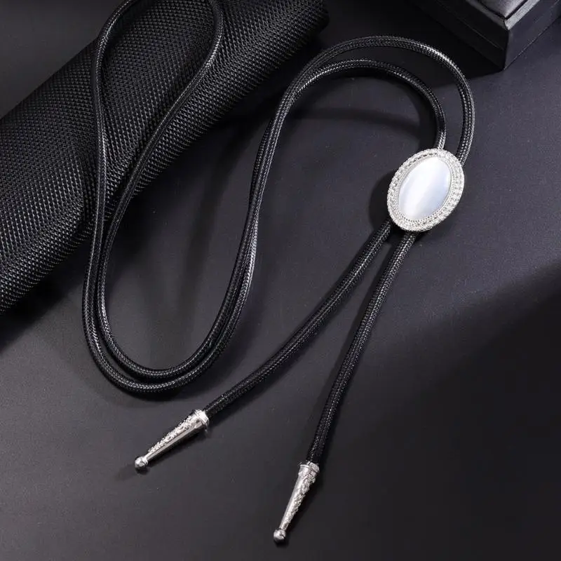 652F Unisex Rodeos Bolo Tie Braided Rope Necktie Necklace with Oval Stone
652F Unisex Rodeos Bolo Tie Braided Rope Necktie Necklace with Oval Stone