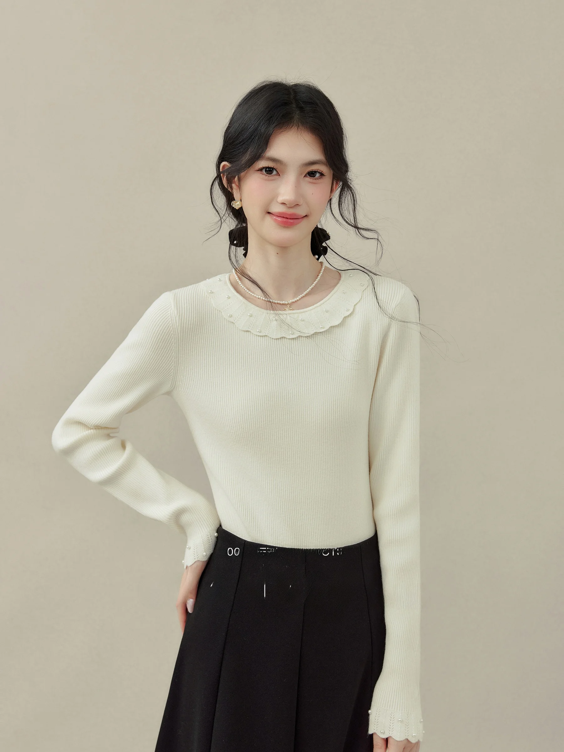 ay Knitted round Ne Base irt for Plump Women "Nanyang Princ" by Wang Xue Simple Sle Long Sve Winter Top
ay Knitted round Ne Base irt for Plump Women "Nanyang Princ" by Wang Xue Simple Sle Long Sve Winter Top