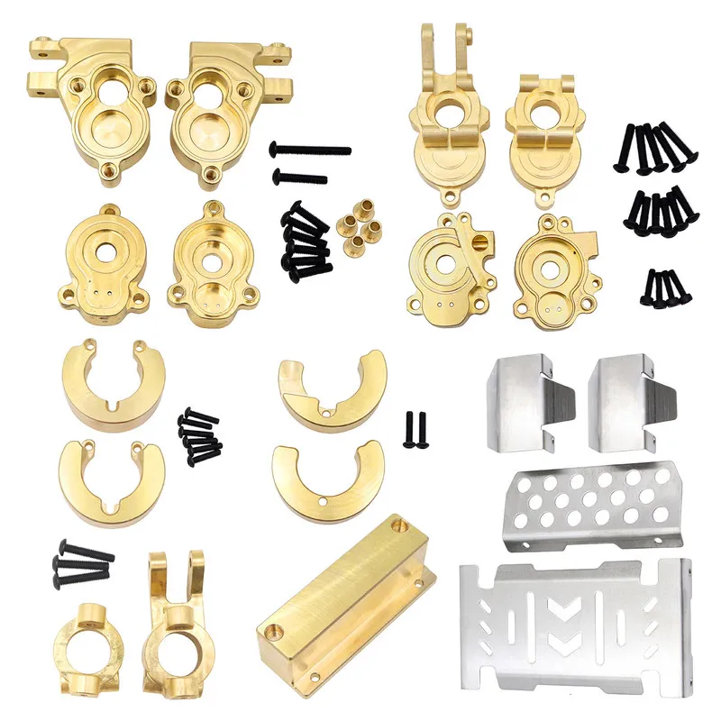 Yk4106 Yk4107pro Brass Modification Accessories, Steering Cup, Rear Axle Seat Counterweight, C-Seat Armor Crossbeam Set
Yk4106 Yk4107pro Brass Modification Accessories, Steering Cup, Rear Axle Seat Counterweight, C-Seat Armor Crossbeam Set