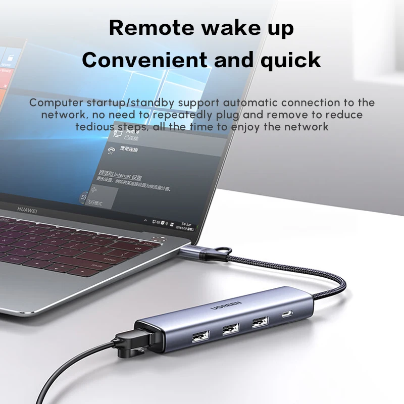 UGREEN USB A+C to Ethernet Adapter 5 in 2 USB C Hub Ethernet with 3 USB 3.0 Ports/Gigabit Rj45, Plug & Play
UGREEN USB A+C to Ethernet Adapter 5 in 2 USB C Hub Ethernet with 3 USB 3.0 Ports/Gigabit Rj45, Plug & Play