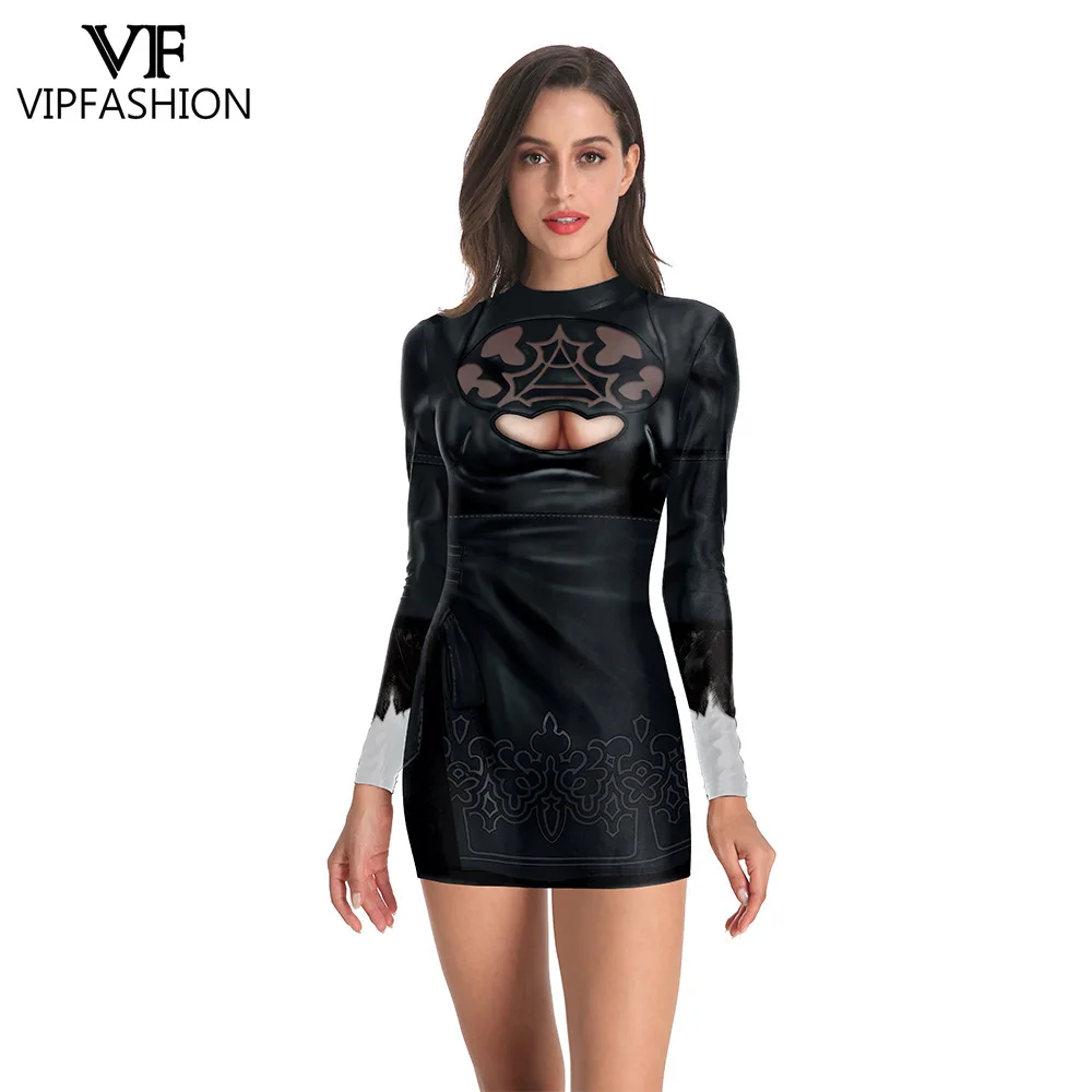 VIP FASHION Game NieR Automata YoRHa No.2 Type B Costume Women Halloween Party Outfit Long Sleeve Mini Dress Print Bodycon Dress
VIP FASHION Game NieR Automata YoRHa No.2 Type B Costume Women Halloween Party Outfit Long Sleeve Mini Dress Print Bodycon Dress