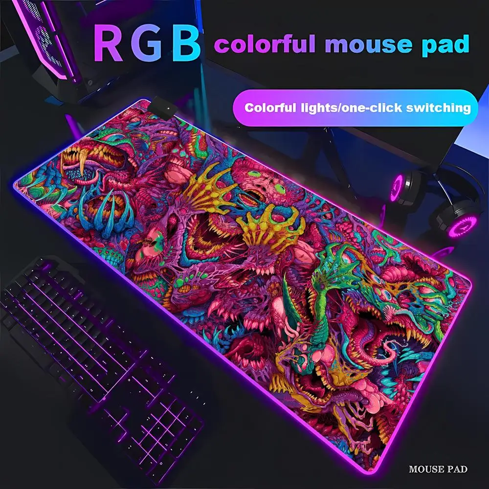 HYBXAXC Psychedelic Horror Monster Mouse Pad, Trippy Acid for Gamers Animation Games RGB HD LED PC Computer pad Non-slip Decor
HYBXAXC Psychedelic Horror Monster Mouse Pad, Trippy Acid for Gamers Animation Games RGB HD LED PC Computer pad Non-slip Decor