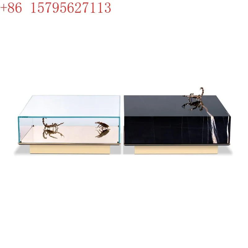 Marble tempered glass combination coffee table
Marble tempered glass combination coffee table