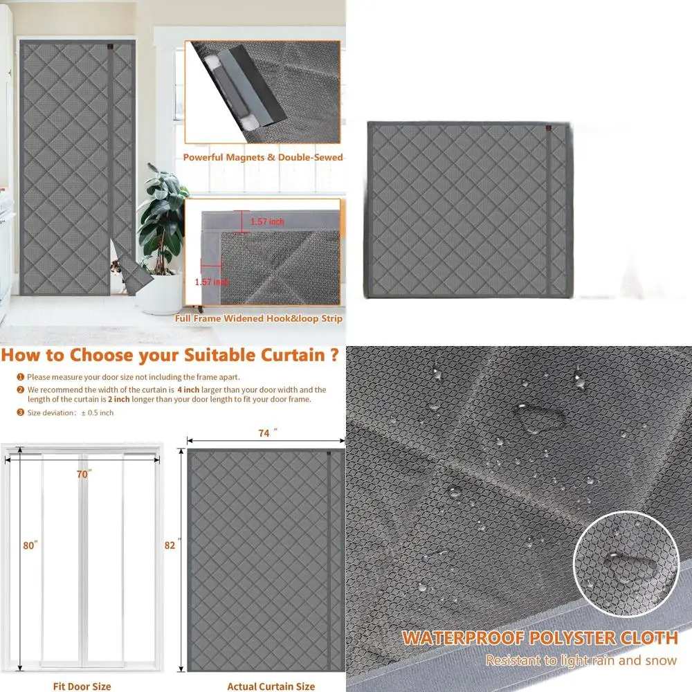 Серая дверная занавеска с магнитной изоляцией 70 x 80 — водонепроницаемая, с полиэстером, устойчивая к атмосферным воздействиям, шумоподавление, боковое отверстие
Серая дверная занавеска с магнитной изоляцией 70 x 80 — водонепроницаемая, с полиэстером, устойчивая к атмосферным воздействиям, шумоподавление, боковое отверстие