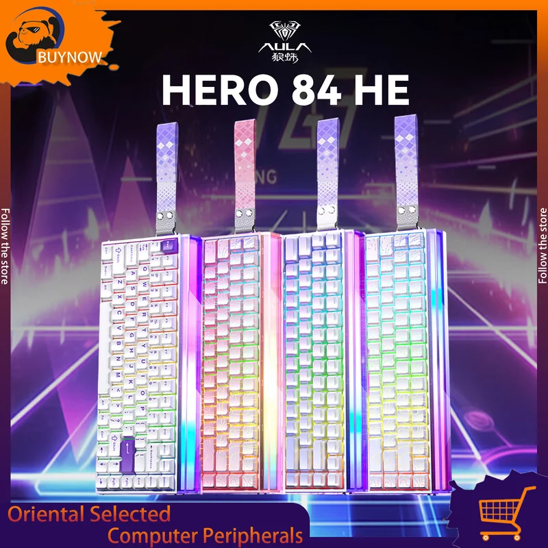 AULA New HERO 84HE INSTOCK Magnetic Switch Gaming Keyboard E-sports Custom RGB Mechanical Wired Keyboard Ergonomics Accessories
AULA New HERO 84HE INSTOCK Magnetic Switch Gaming Keyboard E-sports Custom RGB Mechanical Wired Keyboard Ergonomics Accessories