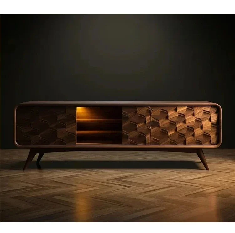 Retro TV Cabinet North America Black Walnut Creative Locker High-End Art Furniture
Retro TV Cabinet North America Black Walnut Creative Locker High-End Art Furniture