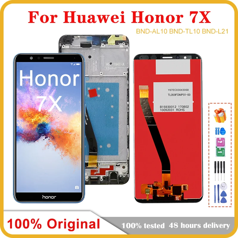 5.93'' For Huawei Honor 7X BND-AL10 BND-L21/L22 LCD Display Touch Screen Digitizer Assembly For Honor7X LCD Screen Replacement
5.93'' For Huawei Honor 7X BND-AL10 BND-L21/L22 LCD Display Touch Screen Digitizer Assembly For Honor7X LCD Screen Replacement