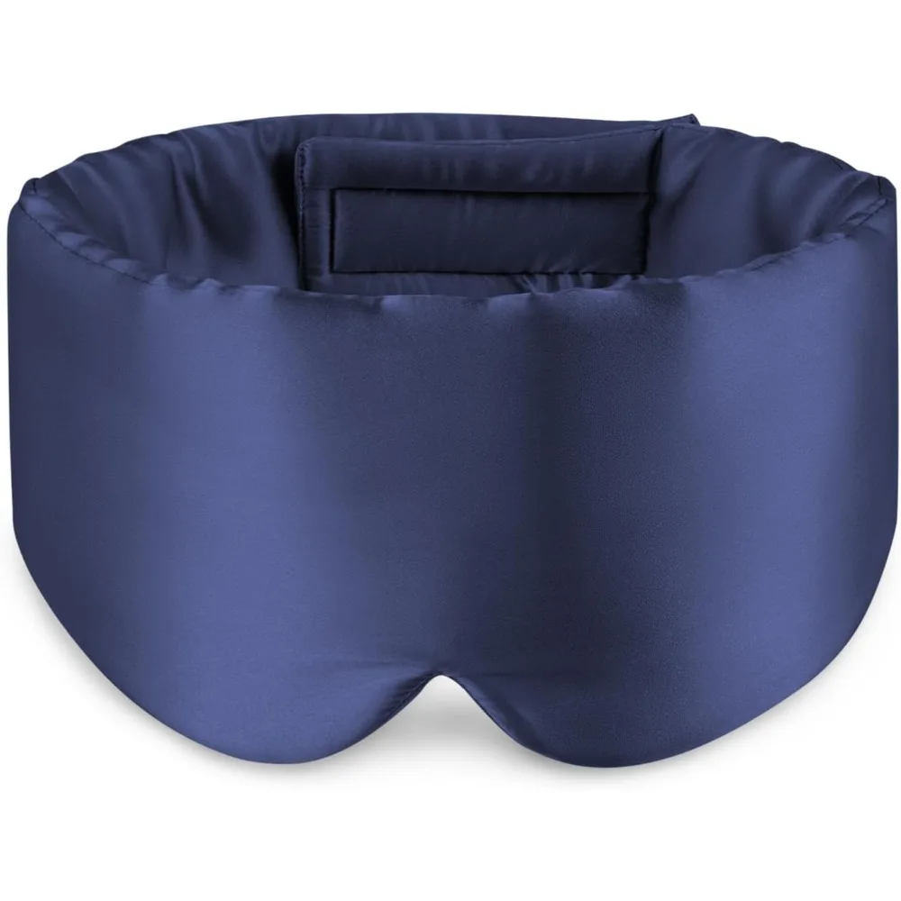 100% Mulberry Silk Sleep Mask Eye Mask for Man and Woman with Adjustable Headband, Full Size Large Sleep Mask & Blindfold for Total Blackout for All Night Sleep, Travel & Nap-Dark Blue
100% Mulberry Silk Sleep Mask Eye Mask for Man and Woman with Adjustable Headband, Full Size Large Sleep Mask & Blindfold for Total Blackout for All Night Sleep, Travel & Nap-Dark Blue