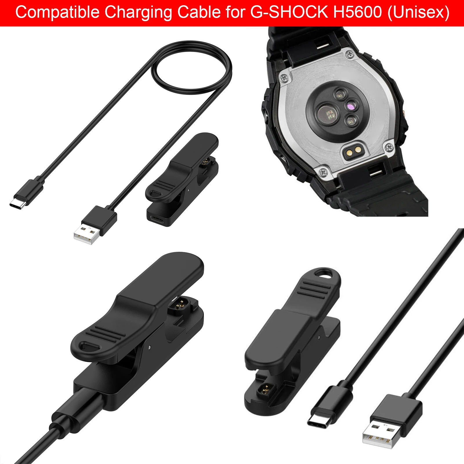 USB Charging Cable For Casios GM-H5600/DW-H5600 USB Clip Fast Charging Cable 1000mA 5V Watch Plug Clip Charging Base Dock Cradle
USB Charging Cable For Casios GM-H5600/DW-H5600 USB Clip Fast Charging Cable 1000mA 5V Watch Plug Clip Charging Base Dock Cradle
