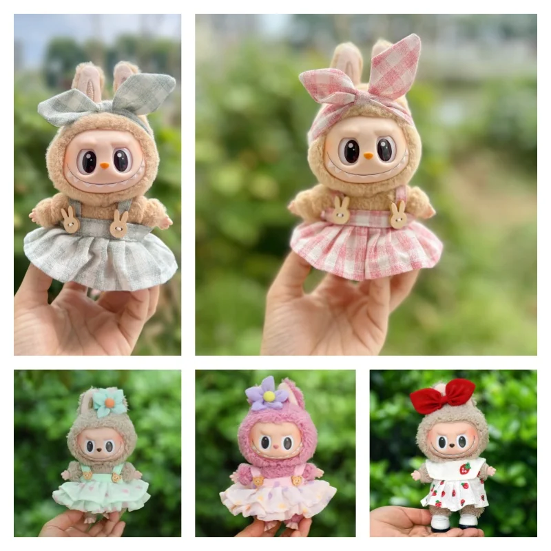 17cm Mini Plush Doll'S Clothes Outfit Accessories For Labubu Clothes V1 V2 Strap skirt set Clothing Fans Gift
17cm Mini Plush Doll'S Clothes Outfit Accessories For Labubu Clothes V1 V2 Strap skirt set Clothing Fans Gift