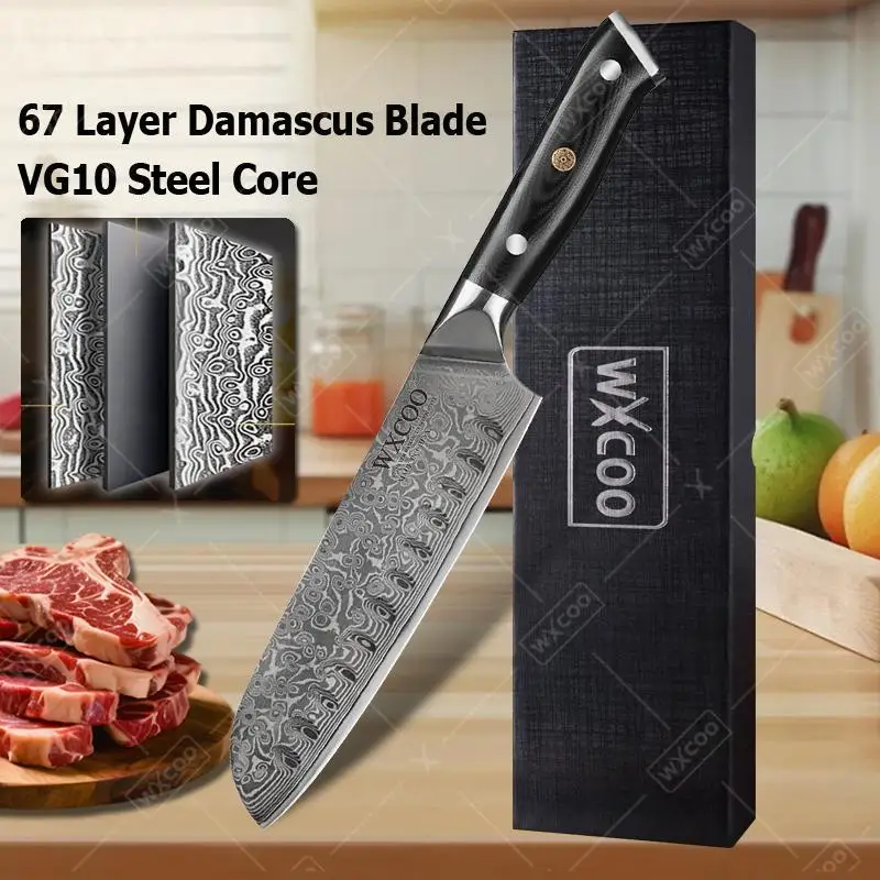Кухонный нож из дамасской стали VG10, 67 слоев, японский нож Сантоку, мощные ножницы для куриных костей, ножницы для мяса для дома
Кухонный нож из дамасской стали VG10, 67 слоев, японский нож Сантоку, мощные ножницы для куриных костей, ножницы для мяса для дома