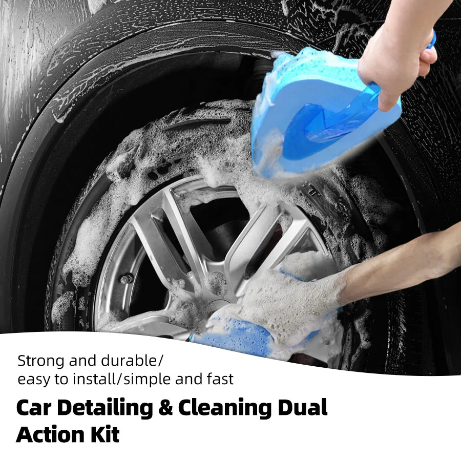 Motorcycle car detailing and cleaning double effect set of polishing sponge and multifunctional cleaning brush
Motorcycle car detailing and cleaning double effect set of polishing sponge and multifunctional cleaning brush