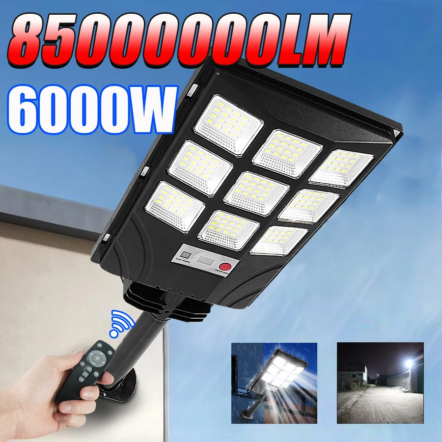 85000000LM High Power Outdoor Solar Lamp 6000W Sunlight Powerful LED Sensor Light Waterproof Garden Lights Super Bright Lighting
85000000LM High Power Outdoor Solar Lamp 6000W Sunlight Powerful LED Sensor Light Waterproof Garden Lights Super Bright Lighting