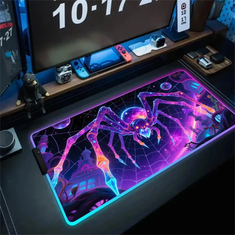 RGB Mouse pad Neon fantasy spider LED glow gaming mat rubber anti-slip Desk Mat gamer pc accessories Gaming keypad mousepad
RGB Mouse pad Neon fantasy spider LED glow gaming mat rubber anti-slip Desk Mat gamer pc accessories Gaming keypad mousepad